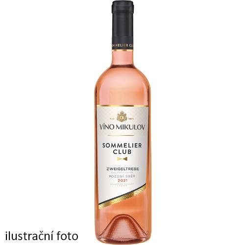 Víno Mikulov Sommelier Club Zweigeltrebe ROSÉ 2021 pozdní sběr